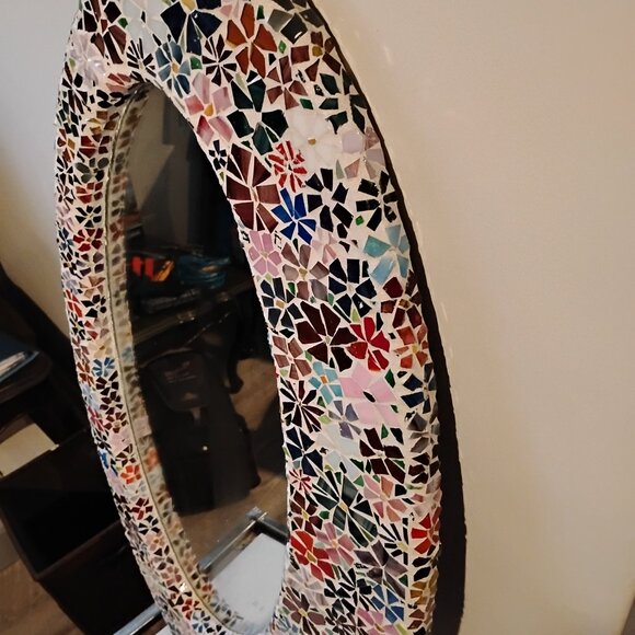 Floral mosaic mirror - Picture 2 of 3